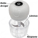 Mini Processador Elétrico de Alimentos Portátil com 3 lâminas de aço inox USB 25