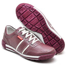 Sapatênis Casual Conforto Couro Vermelho