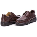 Sapato Casual Conforto Couro Marrom